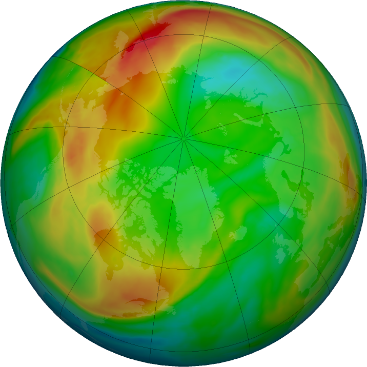 Arctic ozone map for 26 January 2022